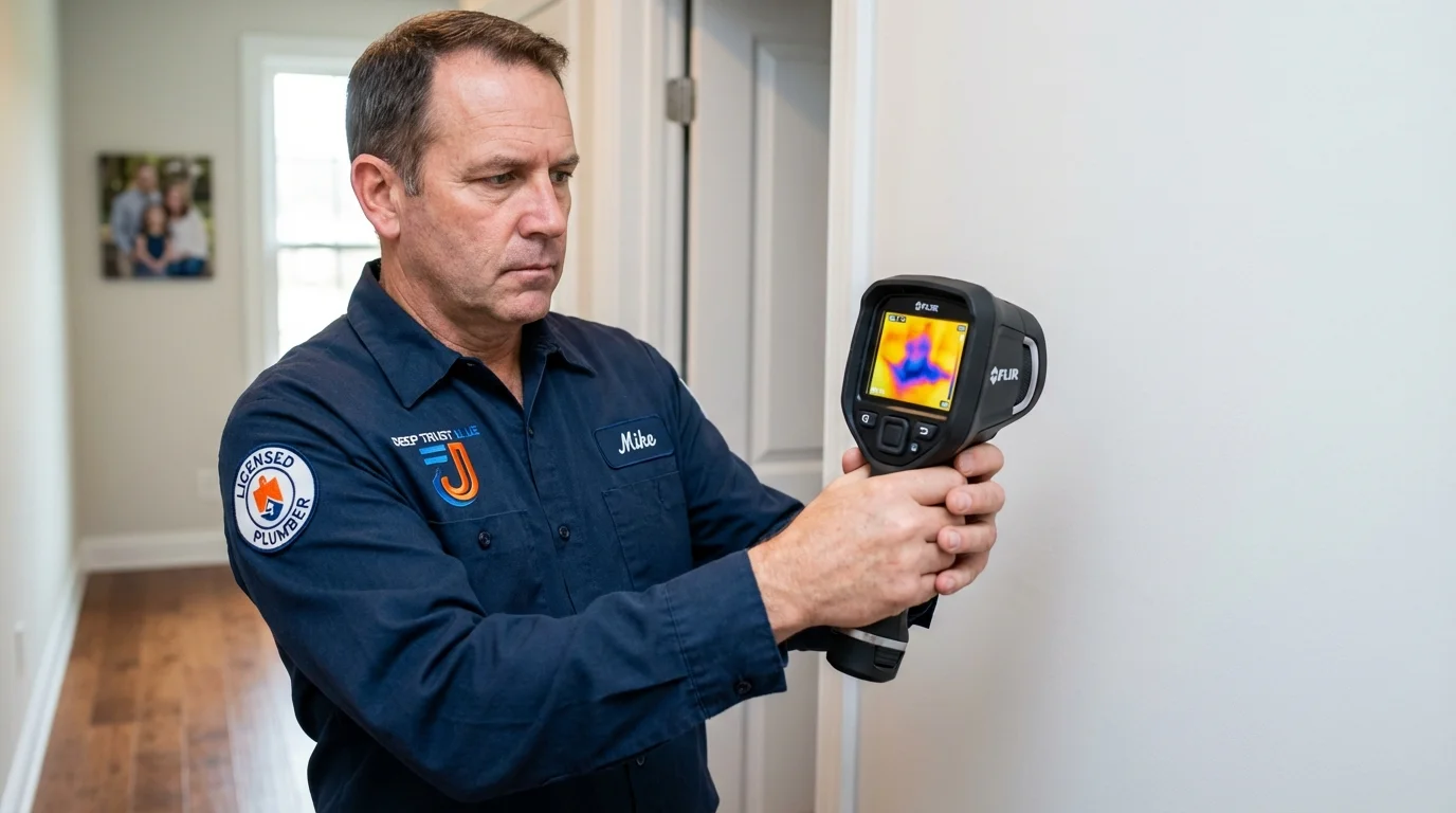 Thermal imaging leak detection by Johns Plumbing LLC in Somonauk